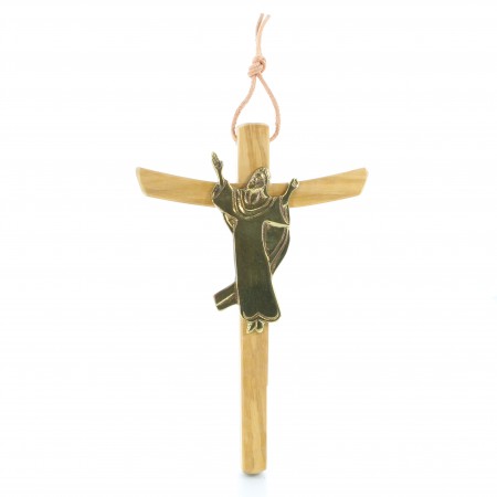 Croce del Cristo Glorioso in legno d'ulivo 15cm