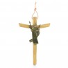 Croix du Christ Glorieux en bois d'olivier de 15cm