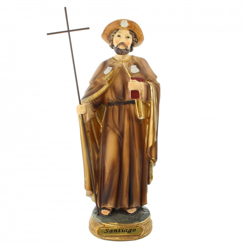 Statua di san Giacomo in resina da 20 cm