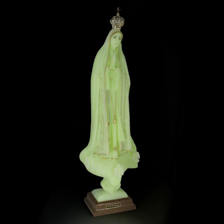 Statua luminosa di Nostra Signora di Fatima in resina da 44 cm