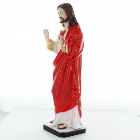 Scultura in resina di 30 cm del Sacro Cuore di Gesù