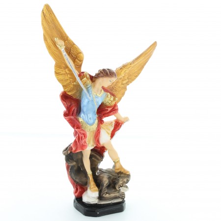 Statue de l'Archange Saint Michel luttant contre Satan en résine de 20cm