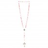 Confirmation rosary with Holy Spirit heart and red heart beads