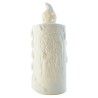 Porcelain candle style lamp illustrated with the Virgin of Lourdes and Saint Bernadette 20cm