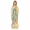 Statue de Notre Dame de Lourdes en résine imitation bois et paillettes 60 cm