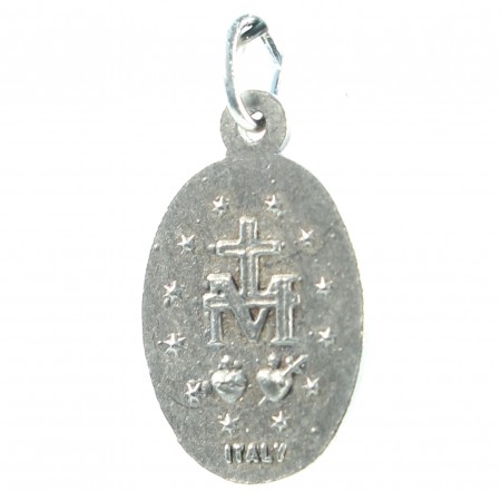 2 medaglie della Madonna Miracolosa in metallo da 17 mm