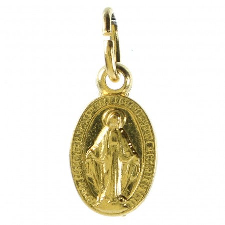2 médailles de la Vierge Miraculeuse en métal doré 10mm