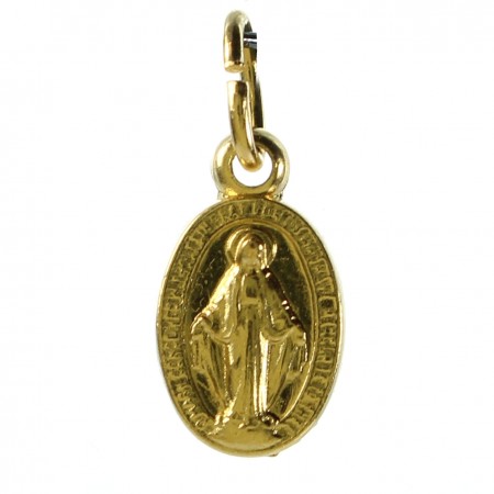 2 medaglie della Madonna placcate in oro da 10 mm