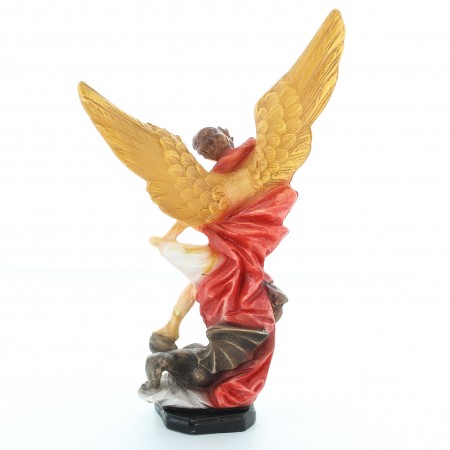 Statua in resina di 20 cm dell'Arcangelo San Michele che combatte contro Satana