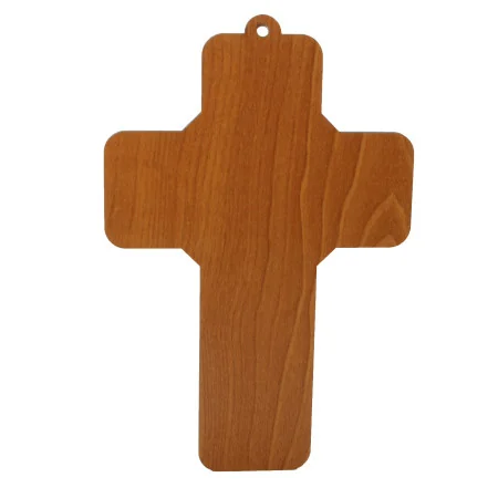 Croce della Sacra Famiglia in stile bizantino con doratura 18x13 cm