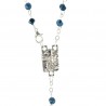 Apparition rosary with faceted glass cubes and clasp