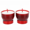 24 Veilleuses bougies rouge Votive 4 cm durée 6H