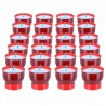 Set of 24 red 4 cm votive candles that last 6hrs