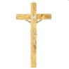 Crucifix de 50cm en bois d'olivier et Christ doré