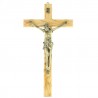 Crucifix de 50cm en bois d'olivier et Christ doré