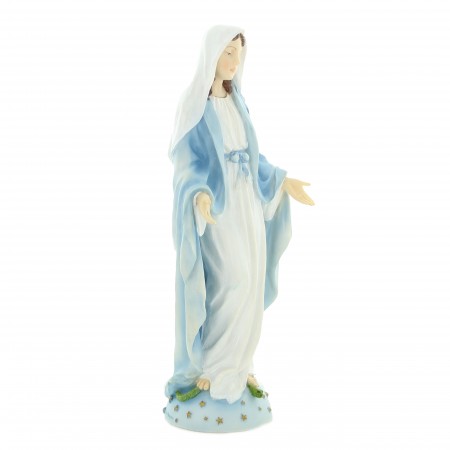 Statue de la Vierge Miraculeuse en résine peinte à la main de 21cm