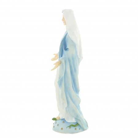 Scultura in resina dipinta a mano di 21 cm della Vergine Miracolosa
