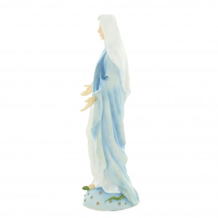 Statue de la Vierge Miraculeuse en résine peinte à la main de 21cm