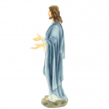 Statue du Christ en résine peinte à la main de 23cm