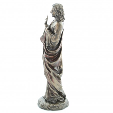 Statue of the Sacred Heart of Jesus in cold-cast bronze 21cm