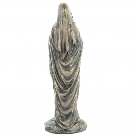 Statue Notre Dame de Lourdes en bronze coulé à froid 20cm