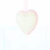 Pink fabric cradle and heart medal