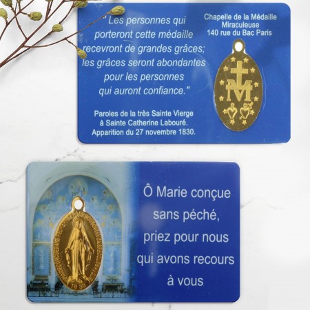 Miraculous Medal Card from Rue du Bac, Paris