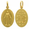 Miraculous Medal in gold 17 mm