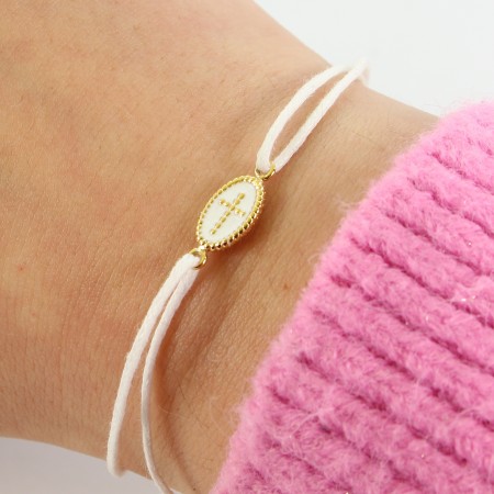 Bracelet médaille en plaqué...