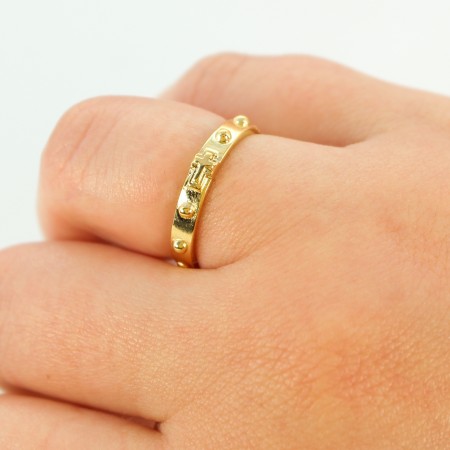 Gold plated tenain ring