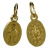 2 medaglie della Madonna placcate in oro da 10 mm