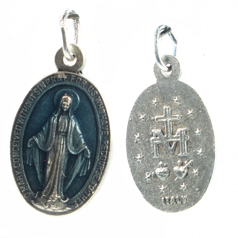 2 médailles de la Vierge Miraculeuse en métal 17mm