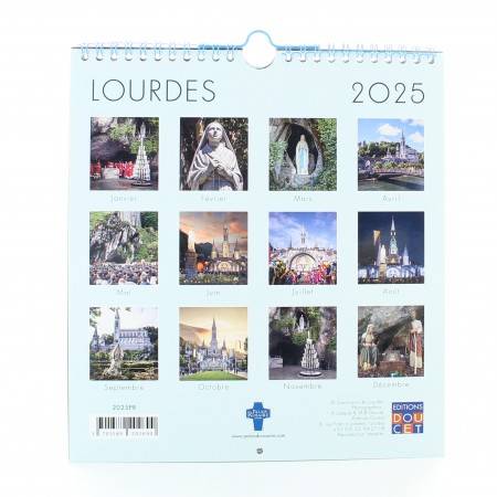 Calendrier de Lourdes 2025 grand format