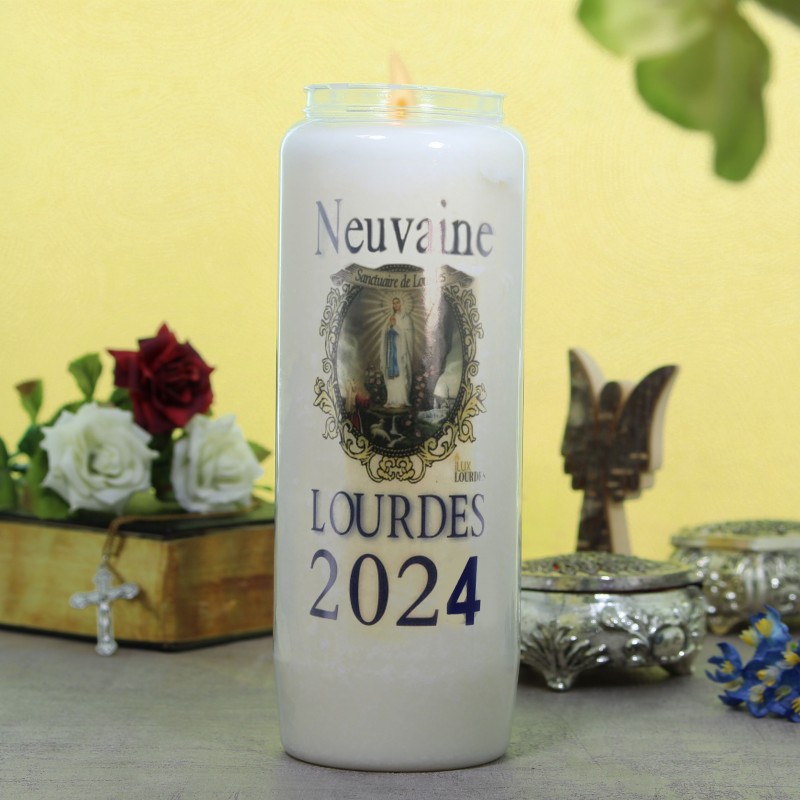 Candela di Novena di Lourdes 2023 17,5cm