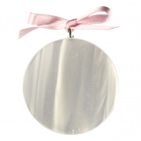 Pink guardian angel cradle medal