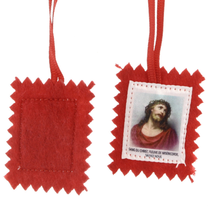 Pendentif Scapulaire Catholique Traditionnel Neuf Avec étiquettes - Tissu Brun 5x4cm