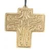 Croce in bronzo con rappresentazione astratta dell'Ultima Cena 8cm