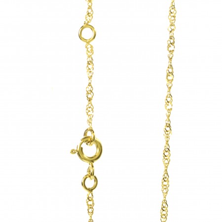 Catena a maglie Singapore 40 cm in oro 9K