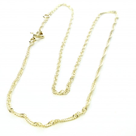 Catena a maglie Singapore 40 cm in oro 9K
