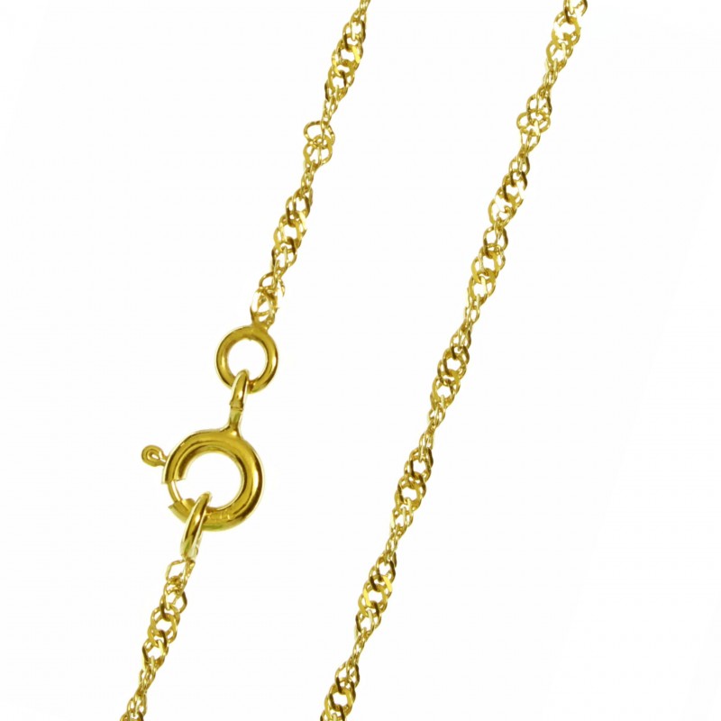 Catena a maglie Singapore 40 cm in oro 9K