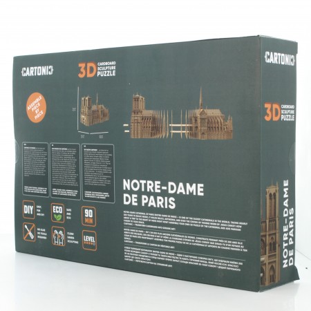 Puzzle sculpture 3D de Notre Dame de Paris 165 pièces en carton