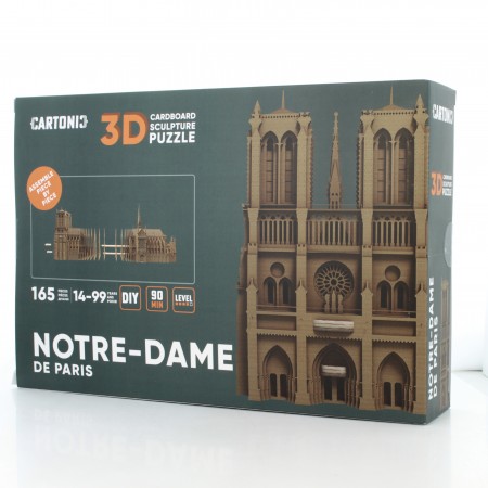 Puzzle sculpture 3D de Notre Dame de Paris 165 pièces en carton