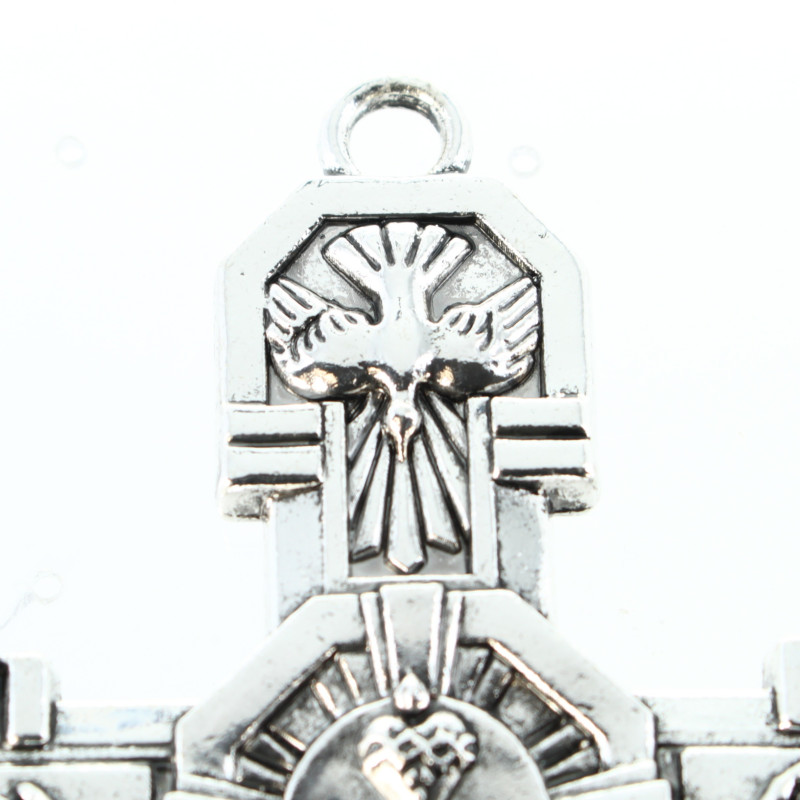 Pendentif Dizainier Religieux En Métal Argenté - Occasion - France - Holy Pendant