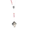 Chapelet de la Miséricorde en verre et médaille Sainte Faustine avec sa boite