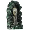 Statue de l'Apparition - Grotte en résine verte - Vierge Marie et Bernadette en Métal