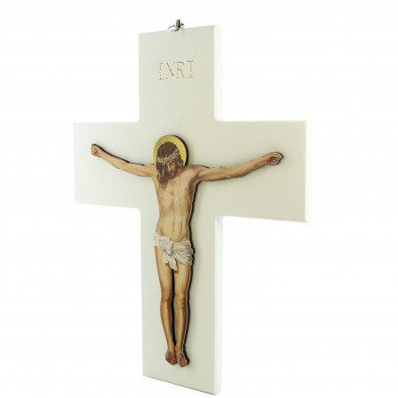 Croce di legno bianca con...