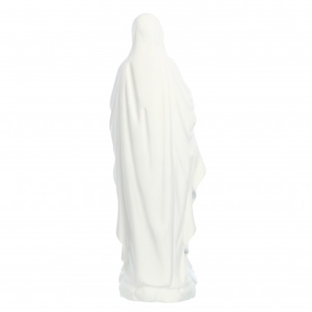Statue Notre Dame de Lourdes en résine blanche de 10 cm