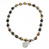 Bracciale in pietra naturale con medaglione della Madonna