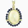 Our Lady of Grace necklace with Lapis Lazuli stones and gold-plated metal