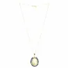Our Lady of Grace necklace with Lapis Lazuli stones and gold-plated metal